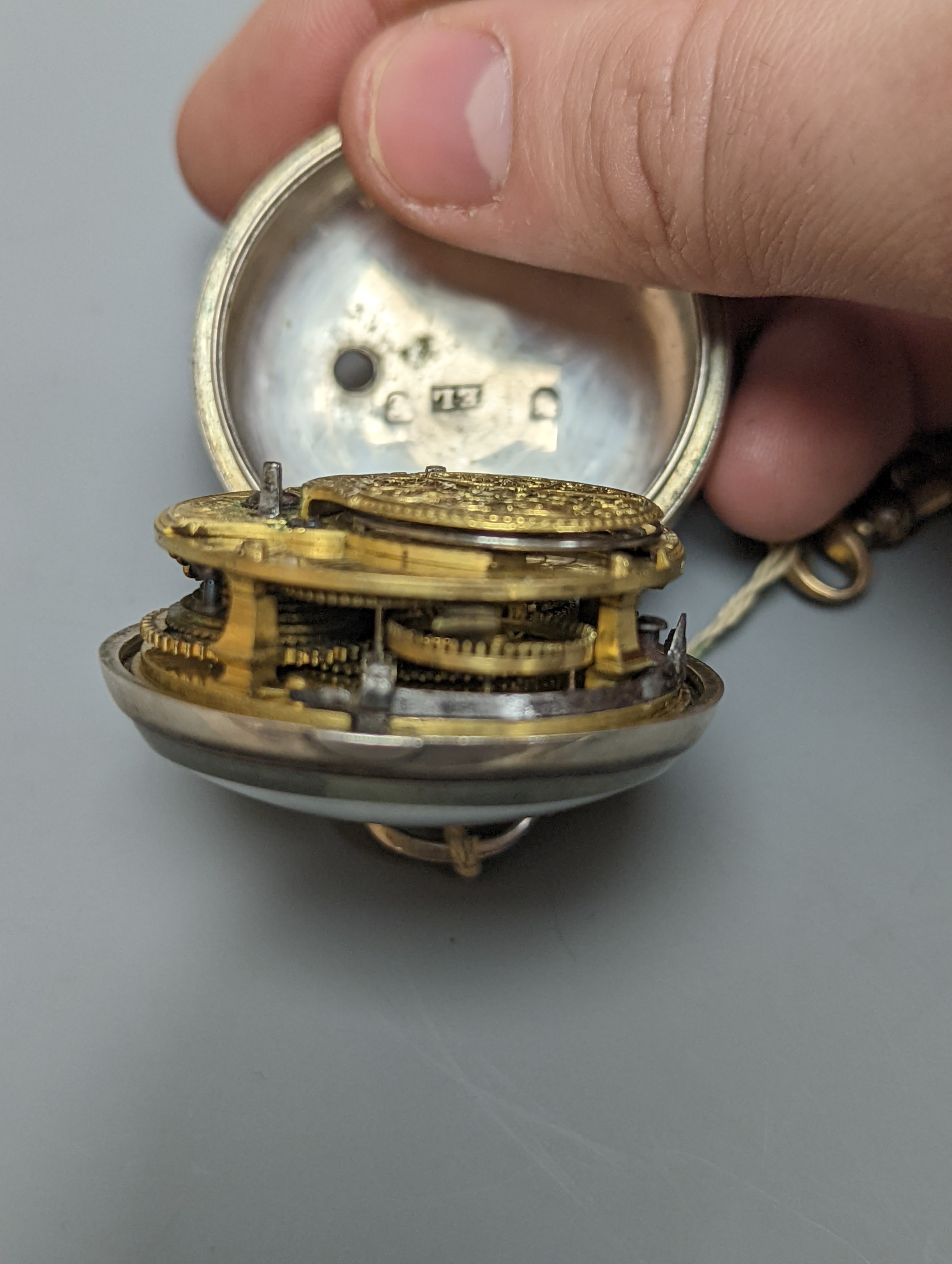 Two 19th century silver pair cased pocket watches, including Minden of London and Neale of Lindfield and two later silver pair cased pocket watches.